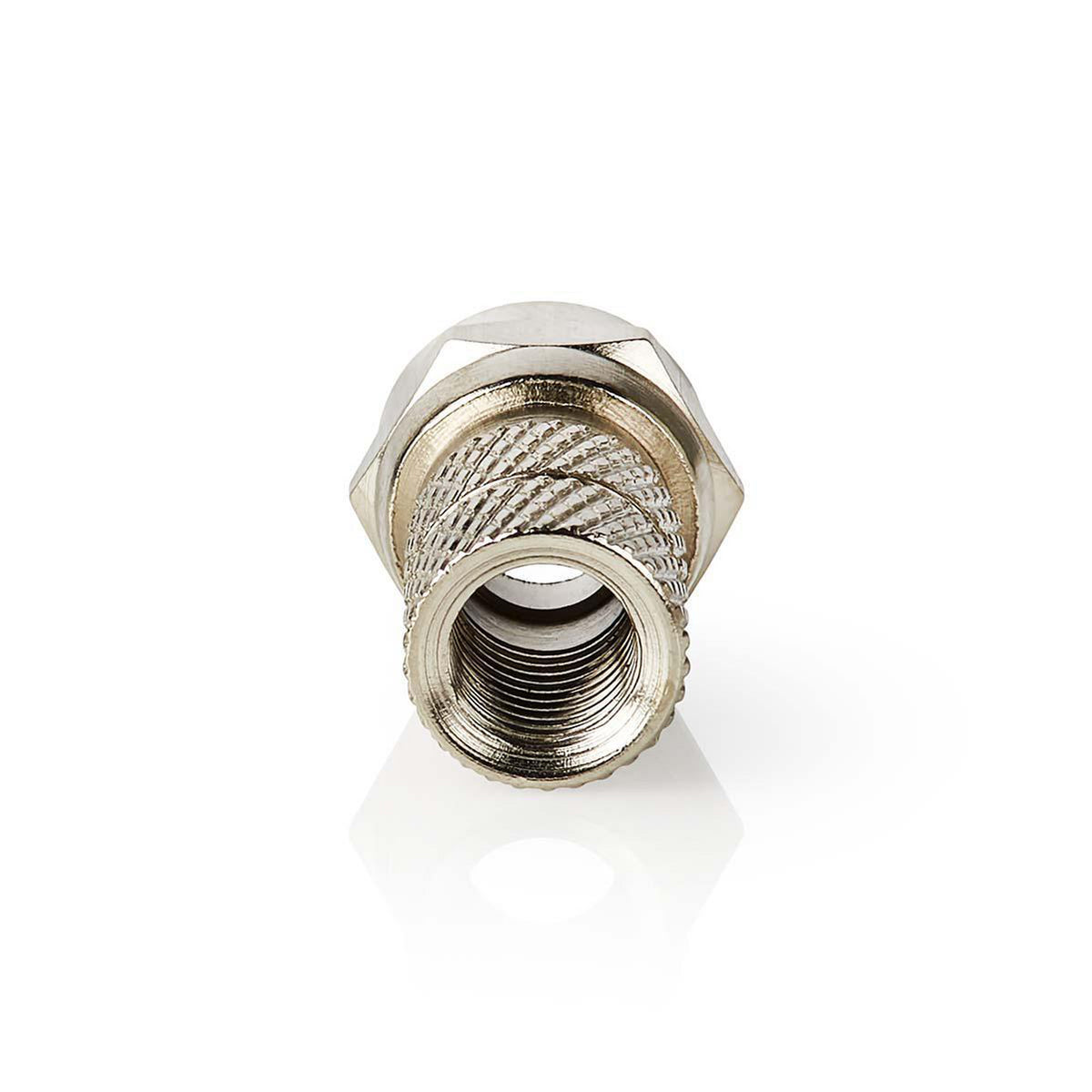 F-Stecker | Gerade | Stecker | Vernickelt | 75 Ohm | Twist-on | Kabeleingangsdurchmesser: 5.5 mm | Zinklegierung | Silber | 5 Stück | Box