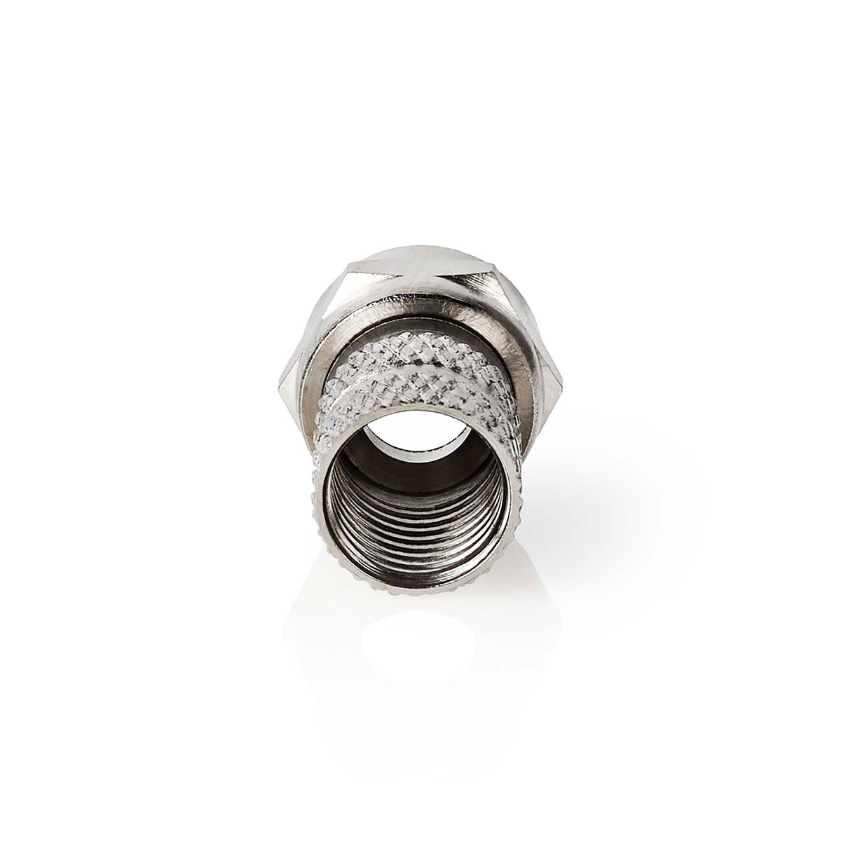 F-Stecker | Gerade | Stecker | Vernickelt | 75 Ohm | Twist-on | Kabeleingangsdurchmesser: 7.0 mm | Zinklegierung | Silber | 5 Stück | Box