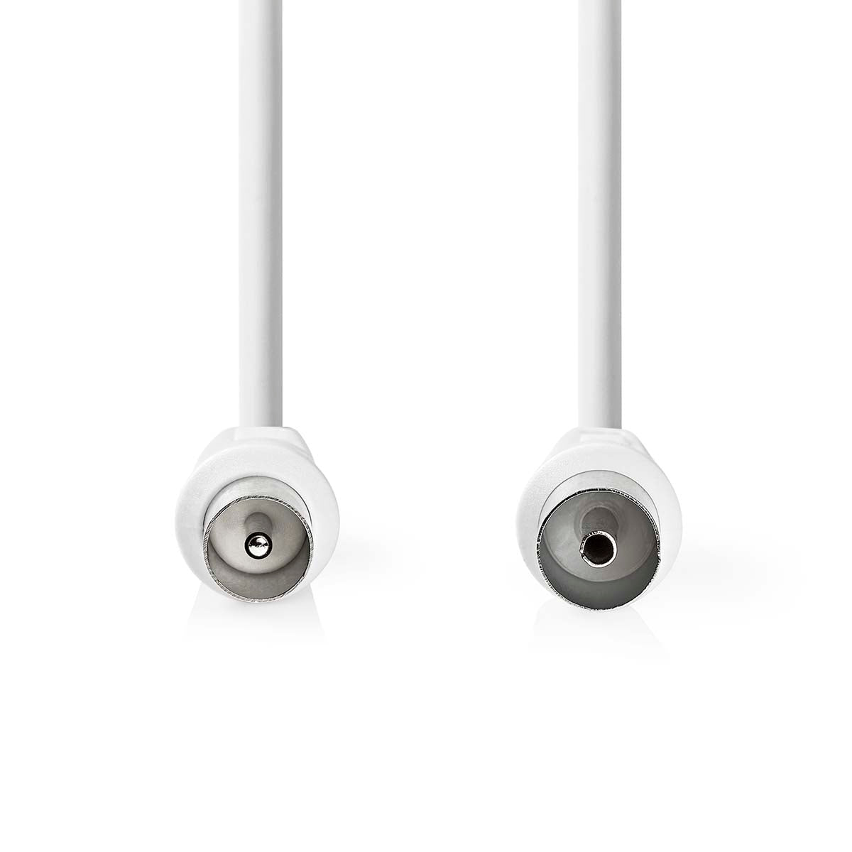 Koaxial Kabel | IEC (Coax) Stecker | IEC (Coax) Buchse | Vernickelt | 90 dB | 75 Ohm | Doppelt geschirmt | 10.0 m | Rund | PVC | Weiss | Umschlag