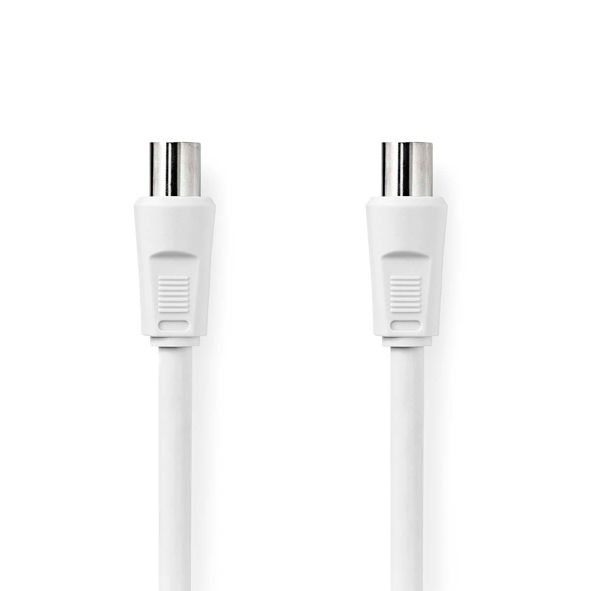 Koaxial Kabel | IEC (Coax) Stecker | IEC (Coax) Buchse | Vernickelt | 90 dB | 75 Ohm | Doppelt geschirmt | 10.0 m | Rund | PVC | Weiss | Umschlag