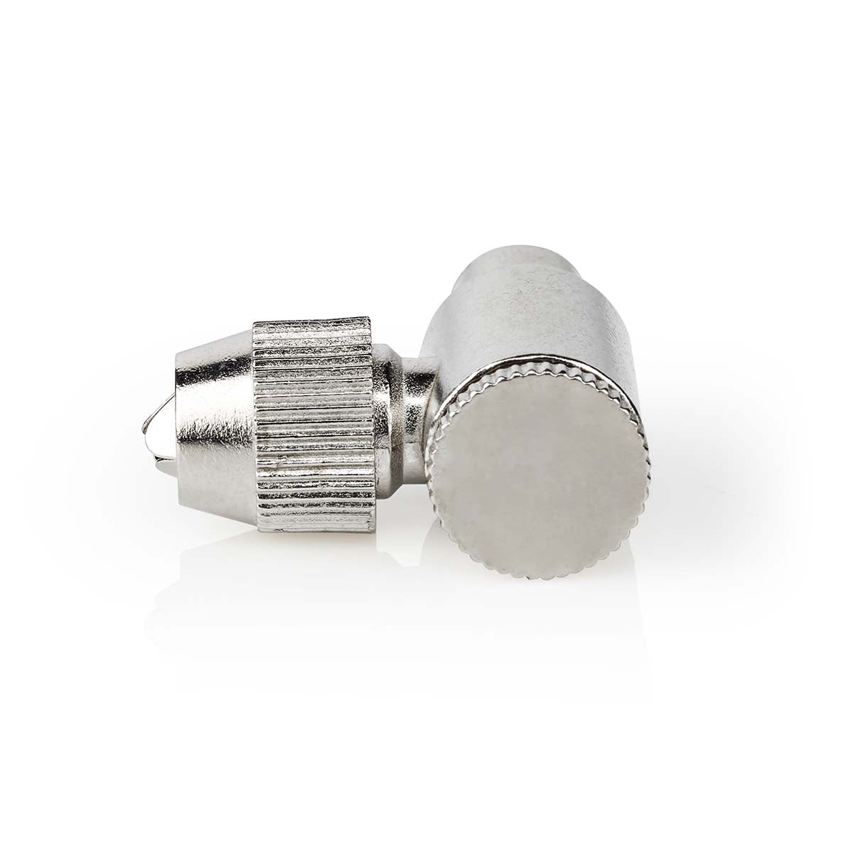 IEC (Coax) Stecker | Abgewinkelt | Stecker | Vernickelt | 75 Ohm | Schraube | Kabeleingangsdurchmesser: 7.0 mm | Metall | Silber | 2 Stück | Umschlag