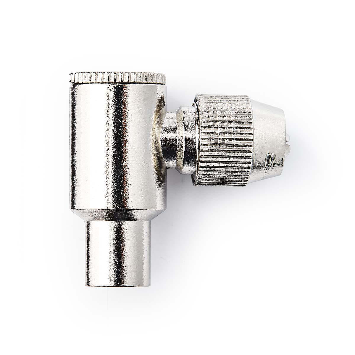 IEC (Coax) Stecker | Abgewinkelt | Stecker | Vernickelt | 75 Ohm | Schraube | Kabeleingangsdurchmesser: 7.0 mm | Metall | Silber | 2 Stück | Umschlag