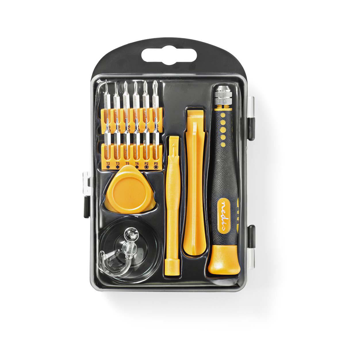 Phone/tablet repair set | 17-in-1 | PC / Smartphone / Tablette | Philips Bits | Geschlitzt Bits | Pentalobe Bits | Tri-wing bits