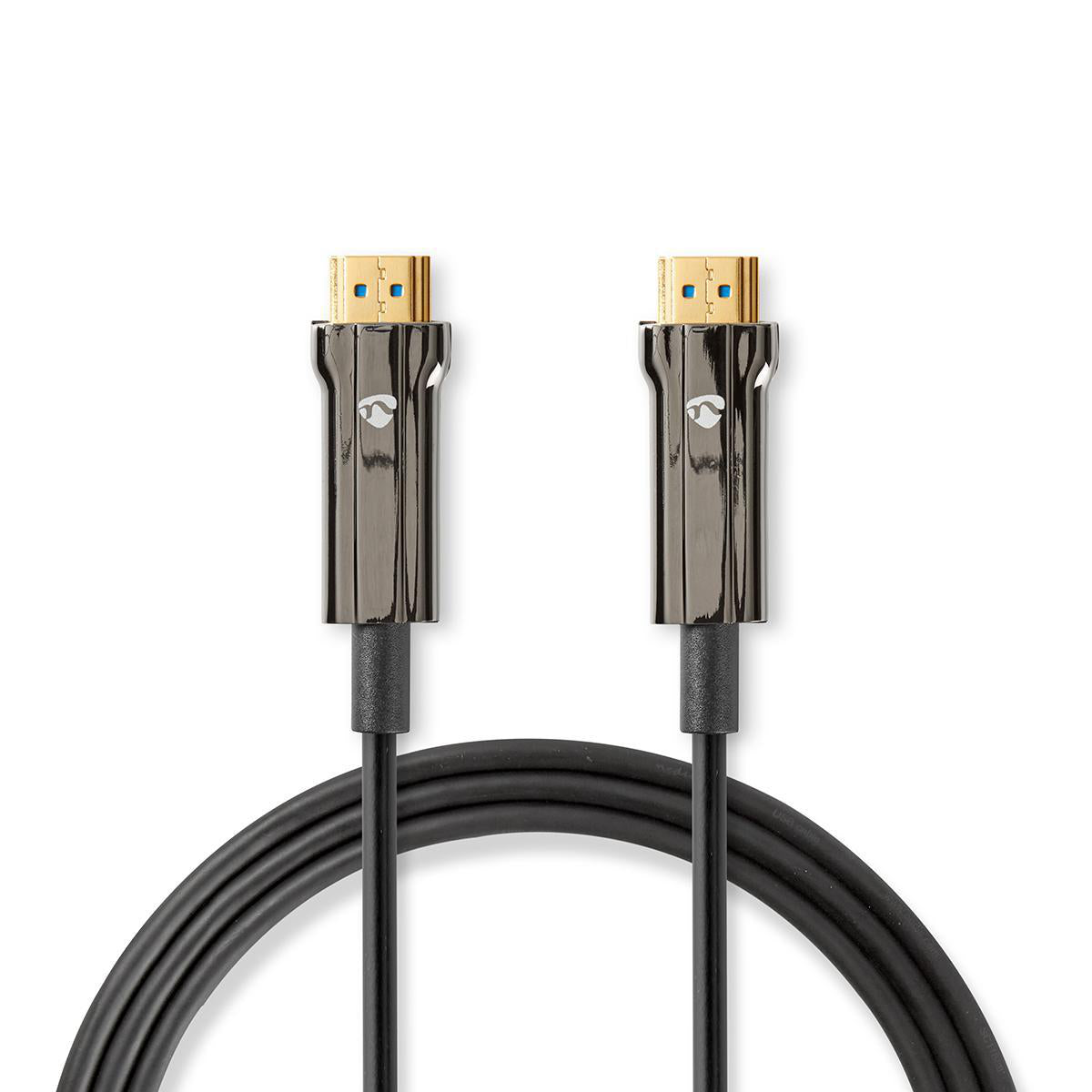 Aktive Optische Ultra High Speed HDMI-Kabel mit Ethernet | HDMI™ Stecker | HDMI™ Stecker | 8K@60Hz | 48 Gbps | 20.0 m | Rund | PVC | Schwarz | Kartonverpackung