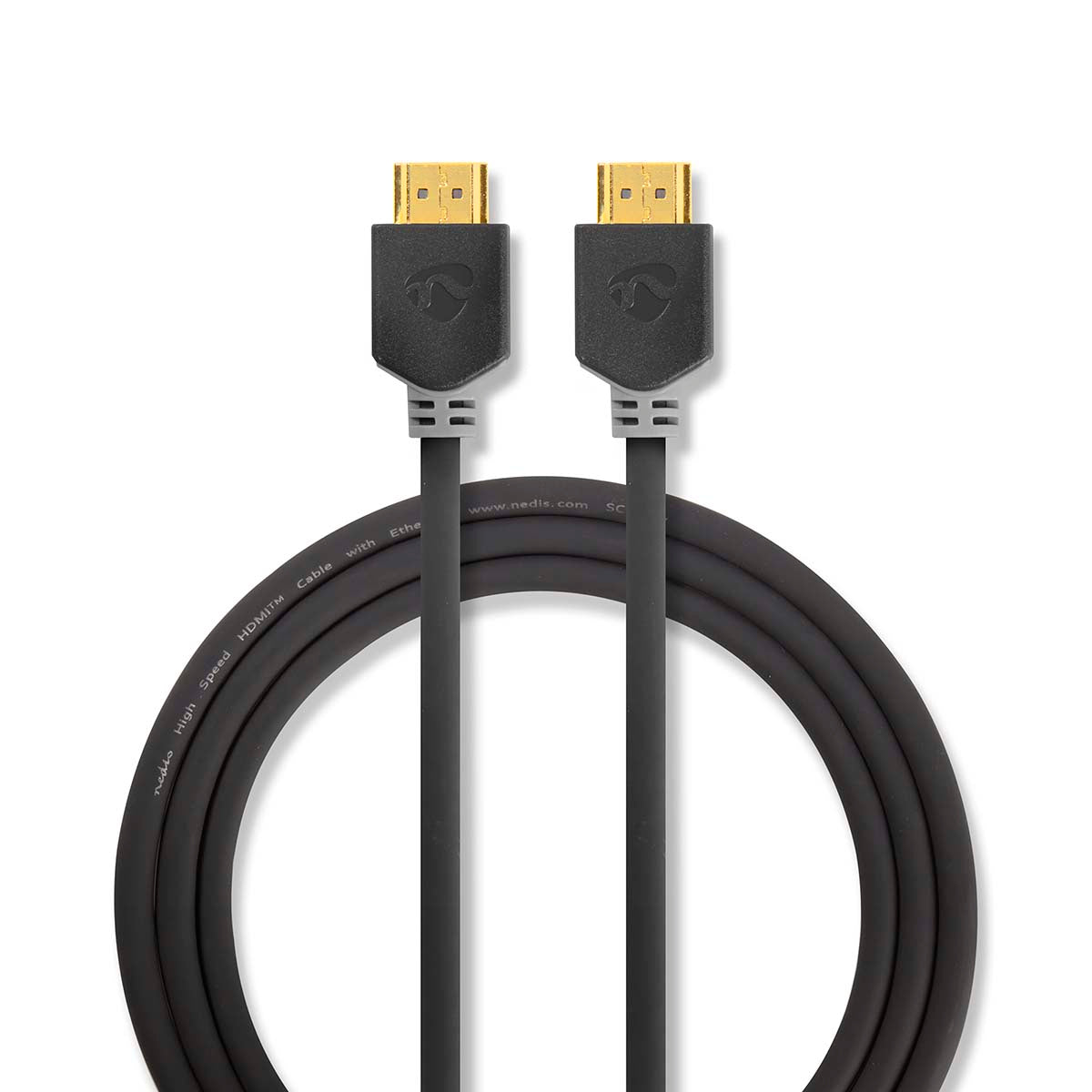 High Speed HDMI ™ Kabel mit Ethernet | HDMI™ Stecker | HDMI™ Stecker | 4K@60Hz | ARC | 18 Gbps | 0.50 m | Rund | PVC | Anthrazit | Verpackung mit Sichtfenster