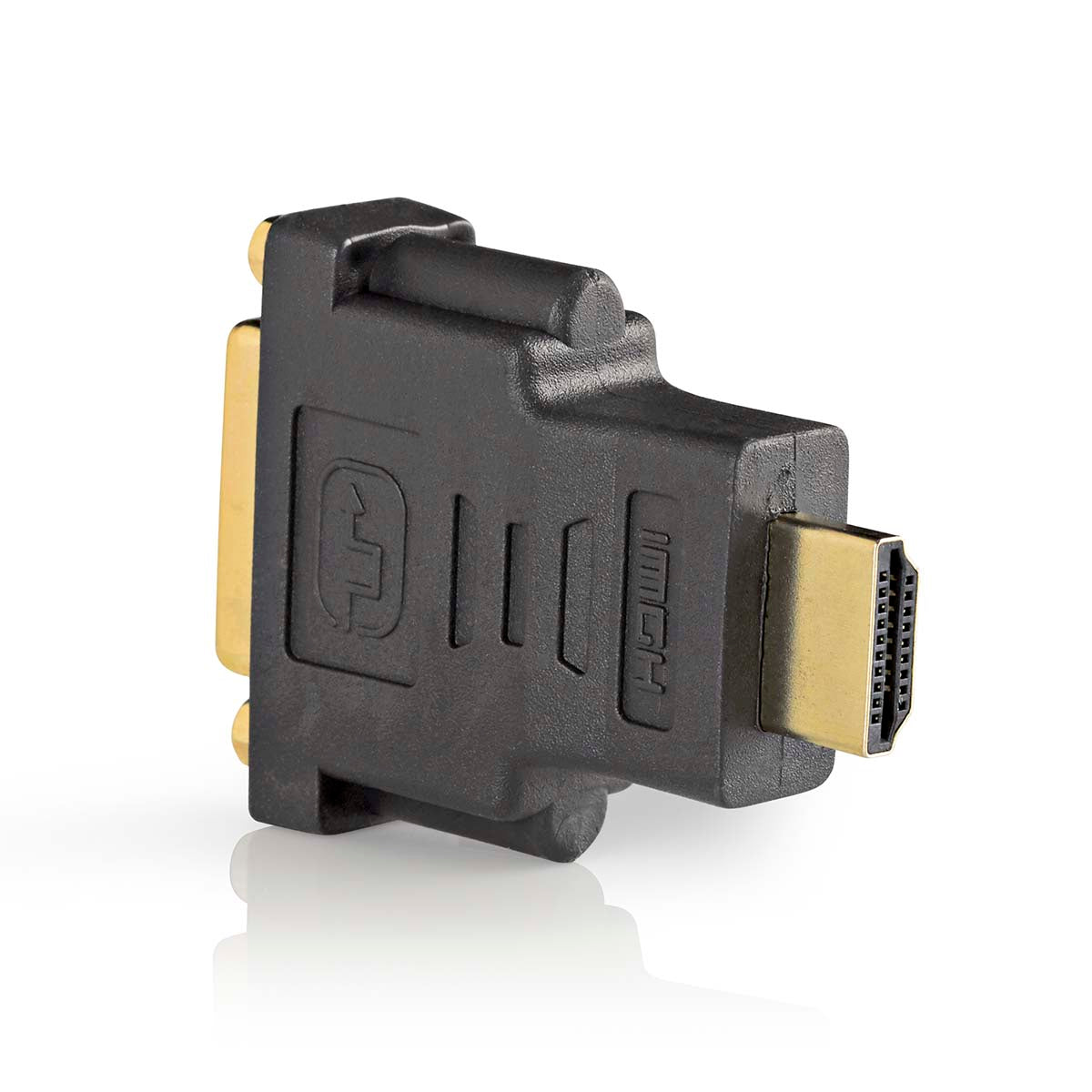 HDMI™ -Adapter | HDMI™ Stecker | DVI-D 24+1-Pin Buchse | Vergoldet | Gerade | ABS | Anthrazit | 1 Stück | Box