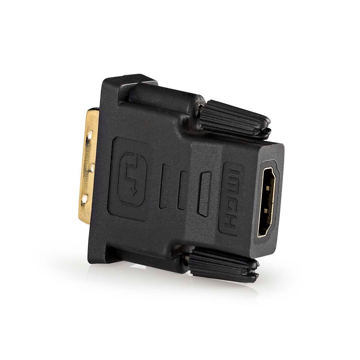 HDMI™ -Adapter | HDMI™ Buchse | DVI-D 24+1-Pin Stecker | Vergoldet | Gerade | PVC | Anthrazit | 1 Stück | Verpackung mit Sichtfenster