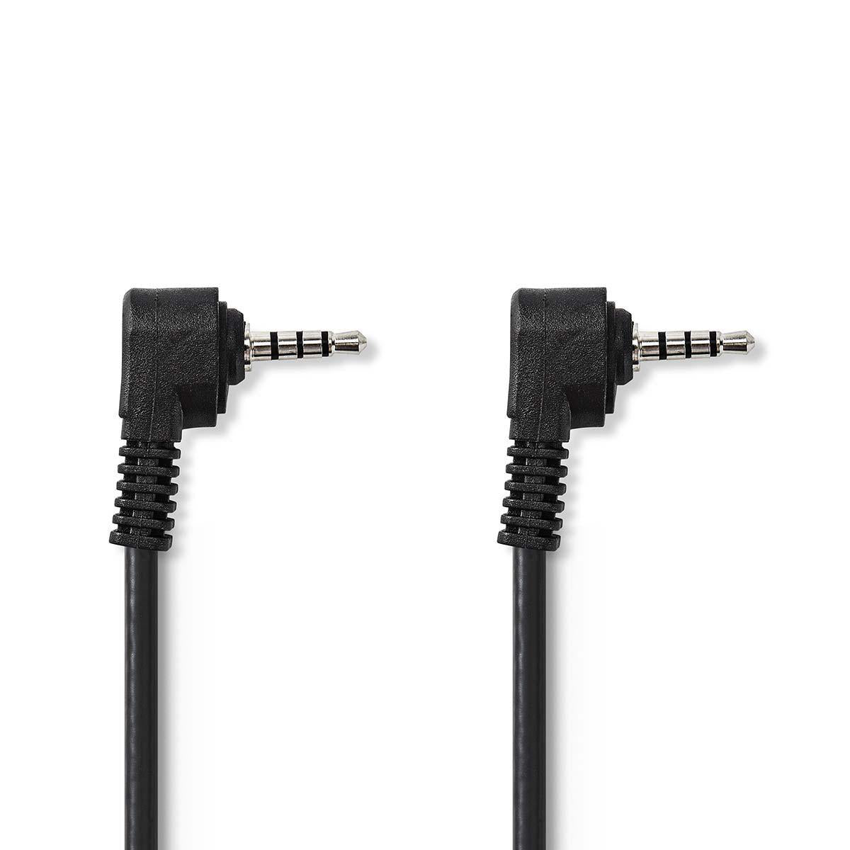 Audio-Video-Kabel | 3.5 mm Stecker | 3.5 mm Stecker | Vernickelt | 2.00 m | Rund | PVC | Schwarz