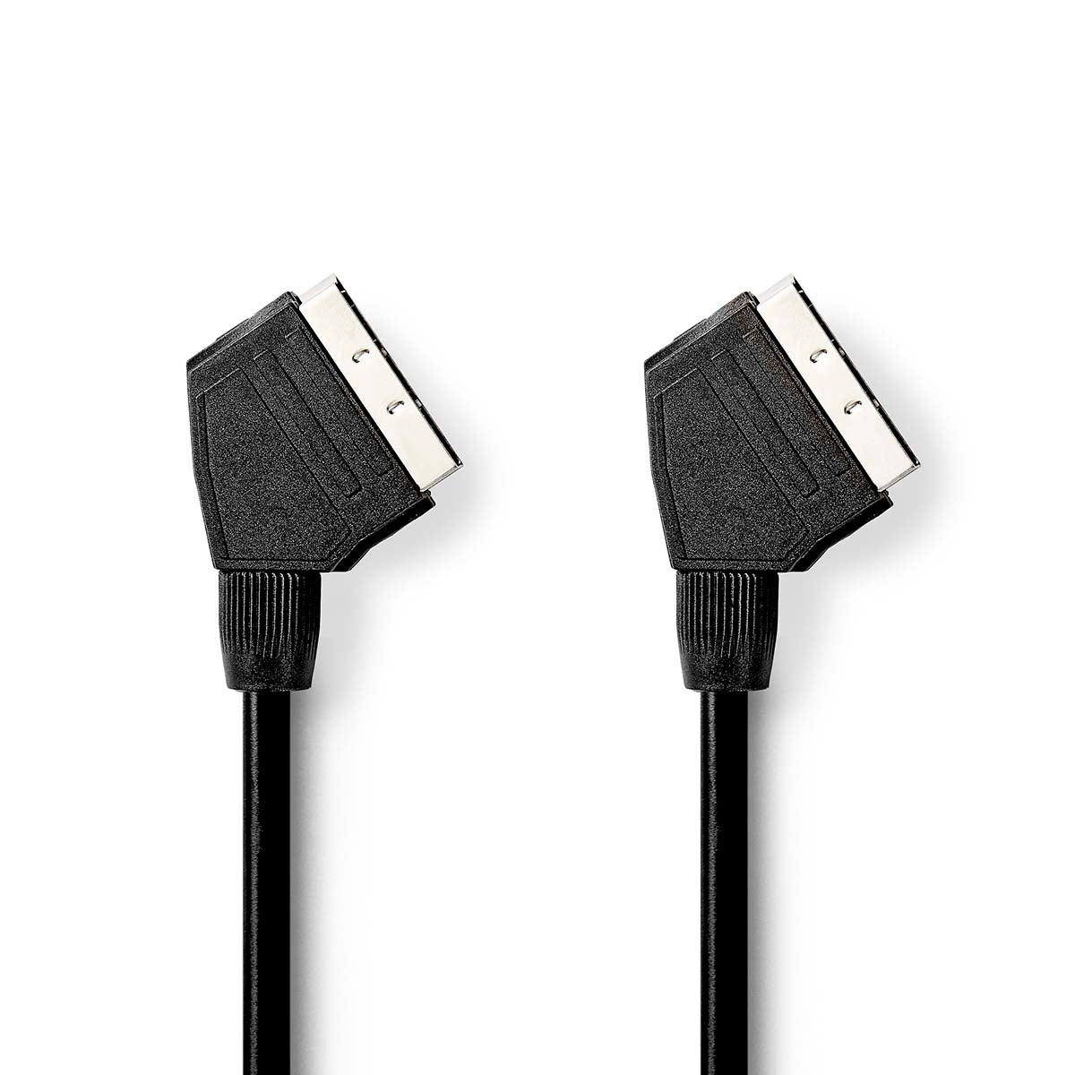 SCART-Kabel | SCART Stecker | SCART Stecker | Vernickelt | 480p | 2.00 m | Rund | PVC | Schwarz | Box