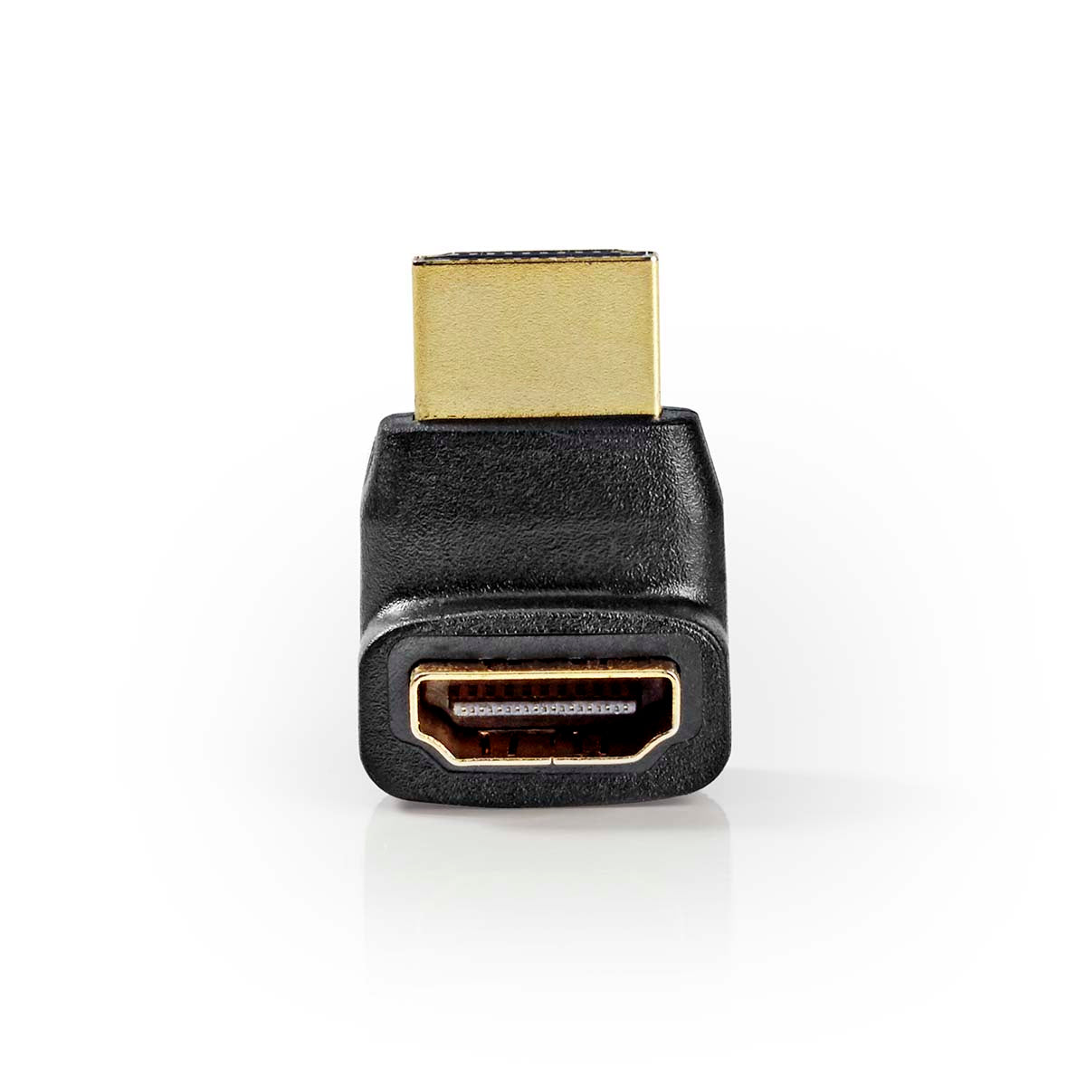 HDMI™ -Adapter | HDMI™ Stecker | HDMI™ Ausgang | Vergoldet | 270° abgewinkelt | ABS | Schwarz | 1 Stück | Box