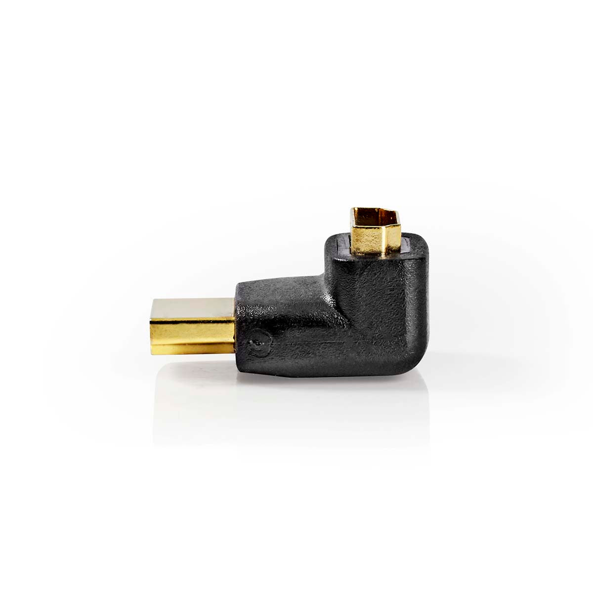 HDMI™ -Adapter | HDMI™ Stecker | HDMI™ Ausgang | Vergoldet | 270° abgewinkelt | ABS | Schwarz | 1 Stück | Box