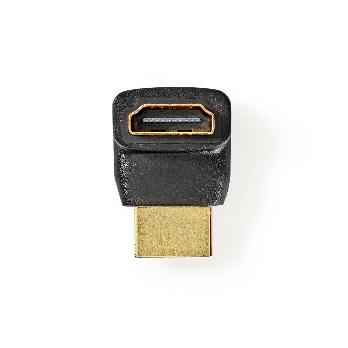 HDMI™ -Adapter | HDMI™ Stecker | HDMI™ Ausgang | Vergoldet | 270° abgewinkelt | ABS | Schwarz | 1 Stück | Box