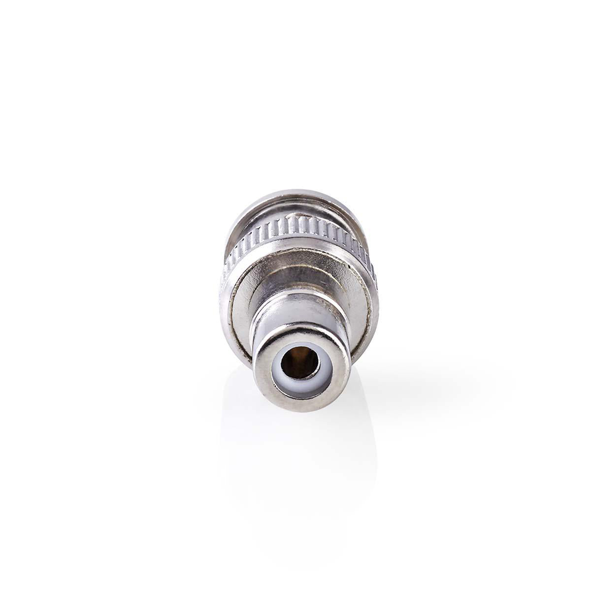 BNC-Adapter | BNC-Stecker | Cinch Buchse | Vernickelt | 50 Ohm | Gerade | Metall | Silber | 10 Stück | Umschlag