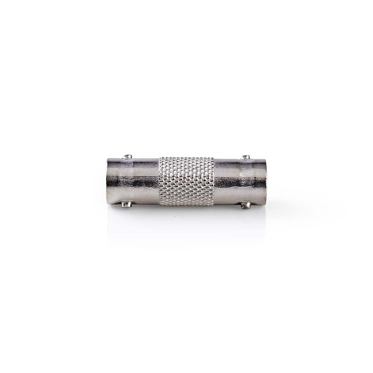 BNC-Adapter | BNC-Buchse | BNC-Buchse | Vernickelt | 50 Ohm | Gerade | Metall | Silber | 10 Stück | Umschlag