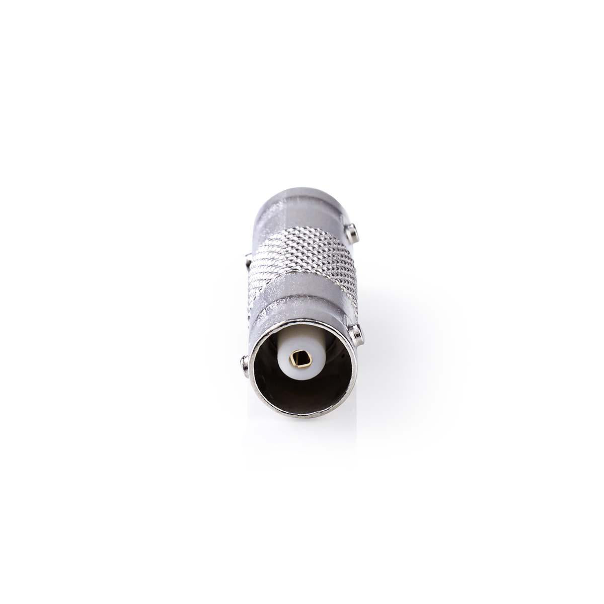 BNC-Adapter | BNC-Buchse | BNC-Buchse | Vernickelt | 50 Ohm | Gerade | Metall | Silber | 10 Stück | Umschlag