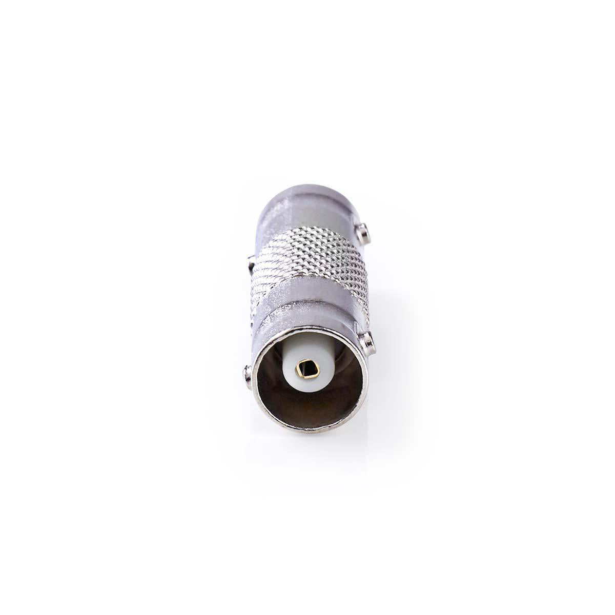 BNC-Adapter | BNC-Buchse | BNC-Buchse | Vernickelt | 50 Ohm | Gerade | Metall | Silber | 10 Stück | Umschlag