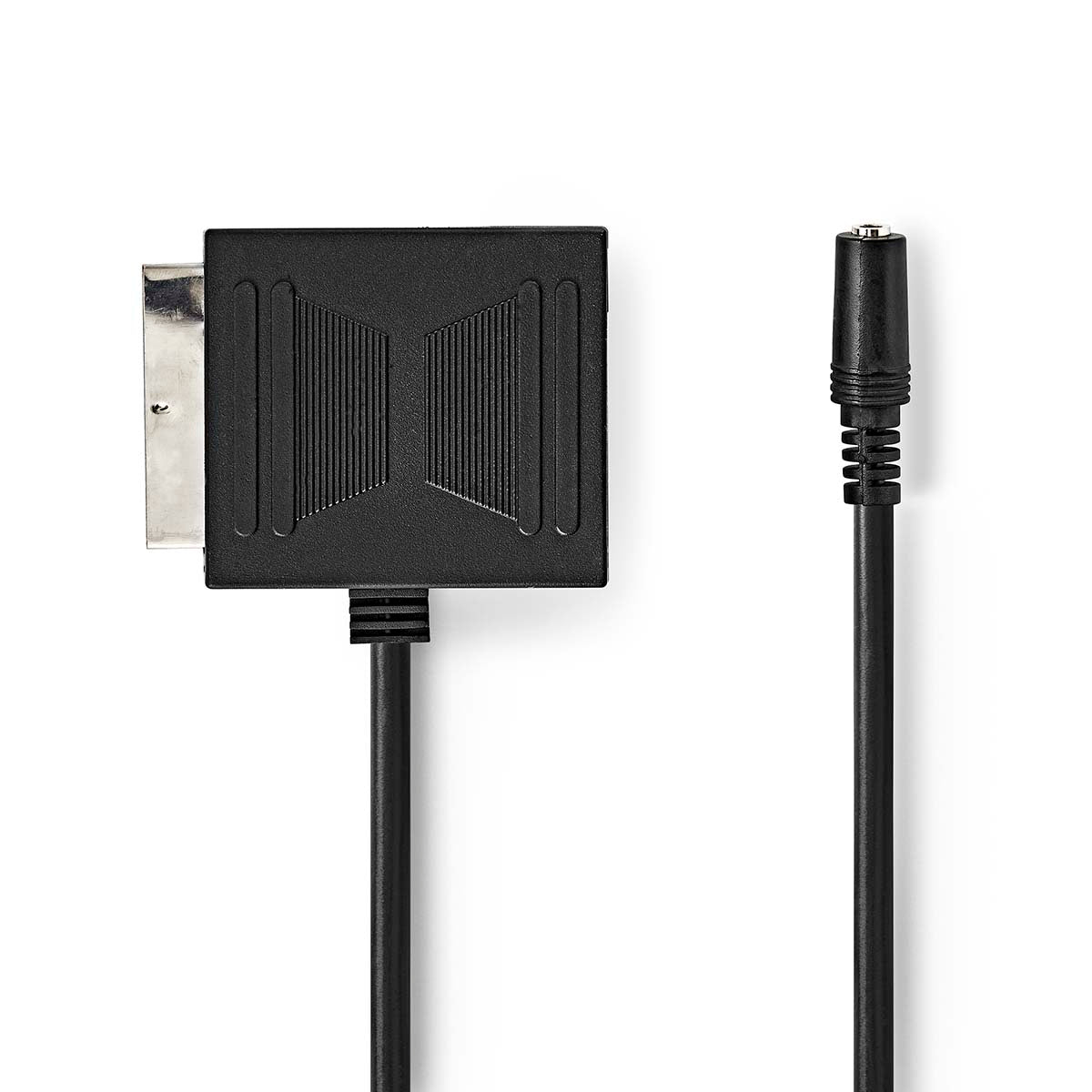 SCART-Kabel | SCART Stecker | SCART Buchse / 3.5 mm Buchse | Vernickelt | 480p | 0.20 m | Rund | PVC | Schwarz | Box