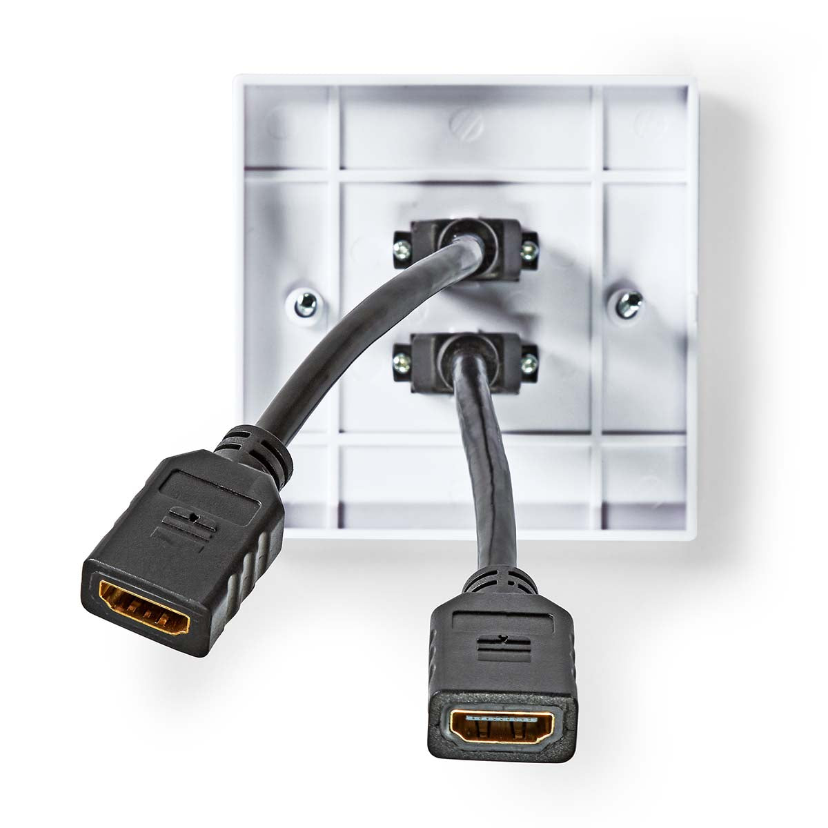 HDMI™-Wanddose | 2x HDMI™ Female | 4K@60Hz | HDMI™ Buchse | Schwarz | 18 Gbps | Vergoldet | Umschlag