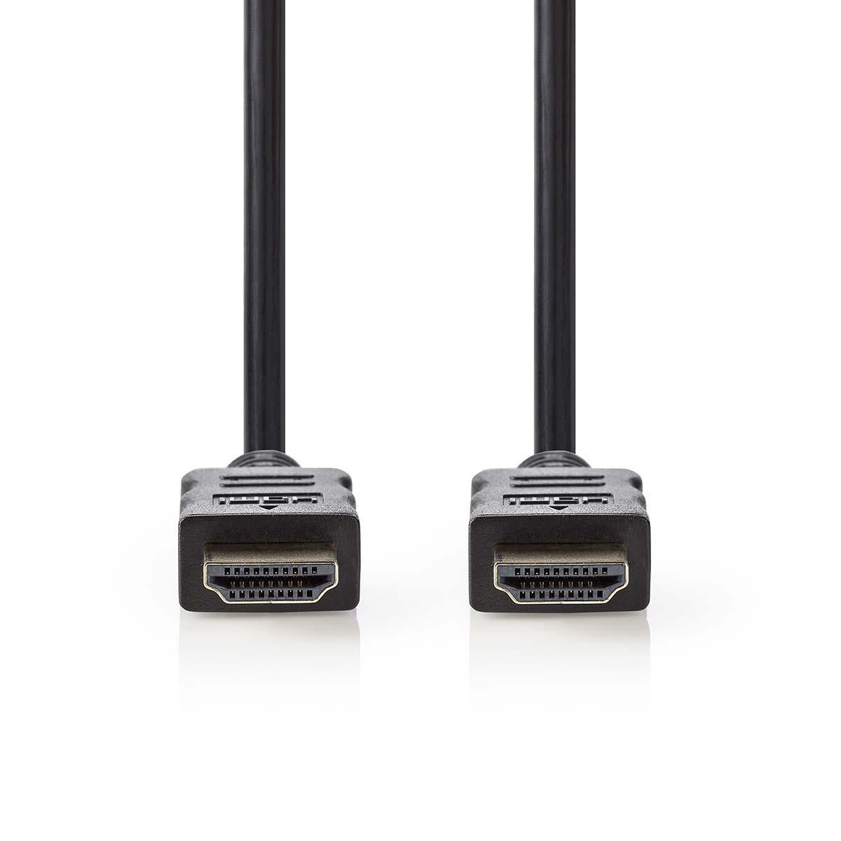 High Speed HDMI ™ Kabel mit Ethernet | HDMI™ Stecker | HDMI™ Stecker | 4K@30Hz | 18 Gbps | 40.0 m | Rund | PVC | Schwarz | Aufhänger