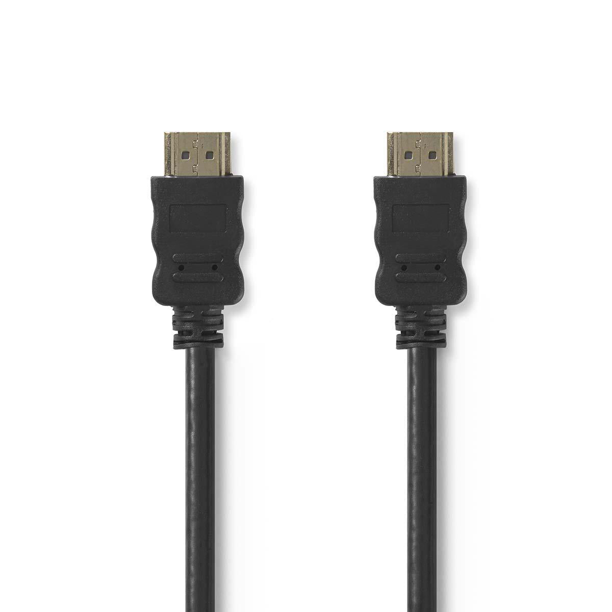 High Speed HDMI ™ Kabel mit Ethernet | HDMI™ Stecker | HDMI™ Stecker | 4K@30Hz | 18 Gbps | 40.0 m | Rund | PVC | Schwarz | Aufhänger