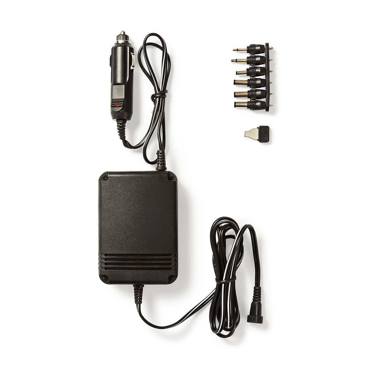 Universal DC Power Adapters | KFZ-Adapter | 24 W | Eingangsspannung: 12 V DC / 24 V DC | 1.5 / 3 / 4.5 / 6 / 7.5 / 9 / 12 V DC | Maximaler Ausgangsstrom pro Port: 2.0 A | Schwarz