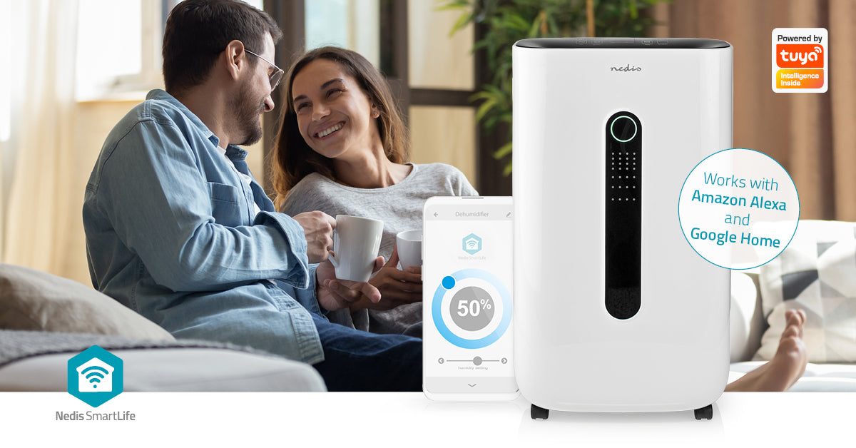 SmartLife Luftentfeuchter | Wi-Fi | 20 l/Tag | Entfeuchtung / Kontinuierlich / Trockene wäsche / Belüftung | Android™ / IOS | Einstellbarer hygrostat | 195 m³/h