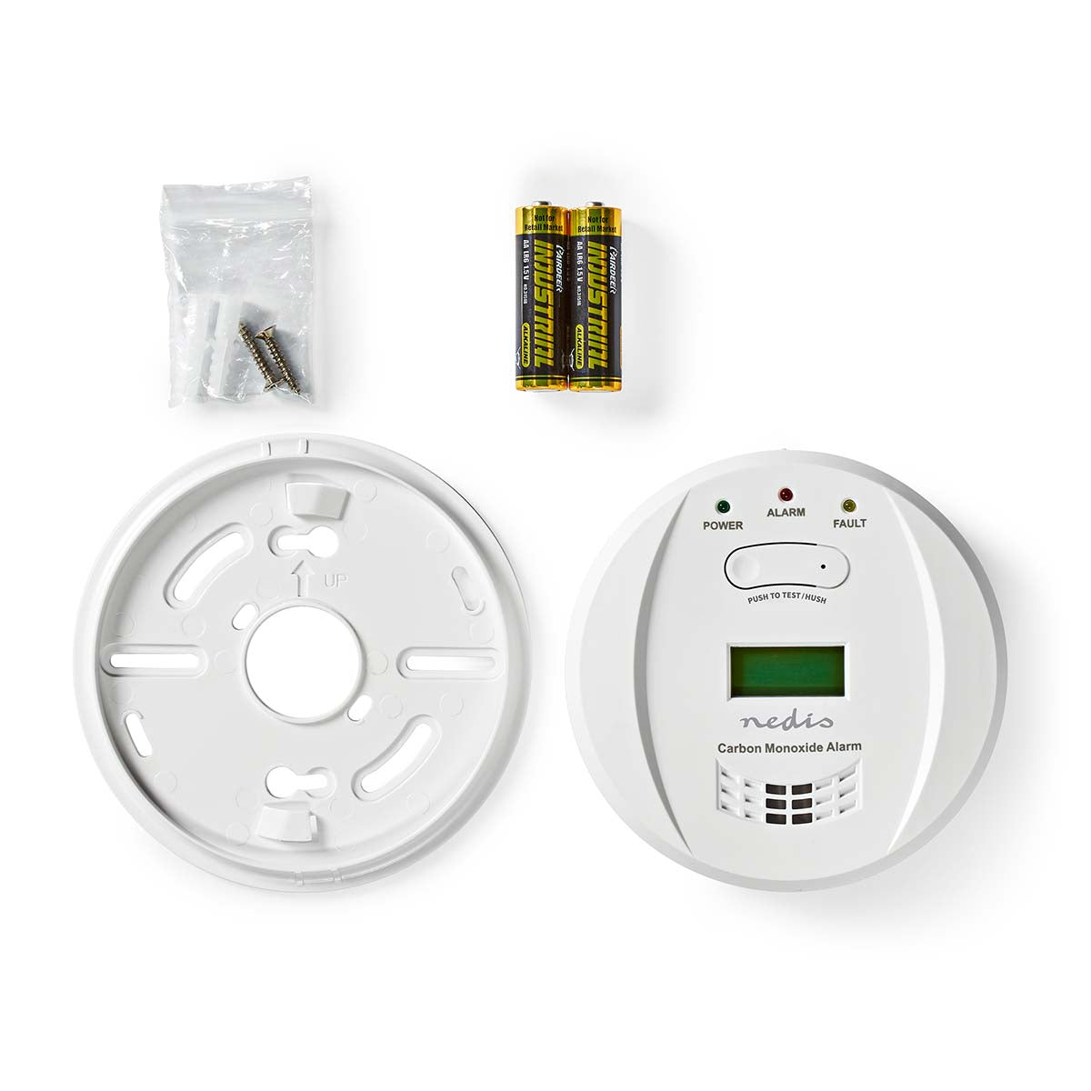 Kohlenmonoxid-Alarm | Batteriebetrieben | Batterie Lebensdauer bis zu: 5 Jahre | Mit Pausentaste | Mit Testtaste | 85 dB | Weiss