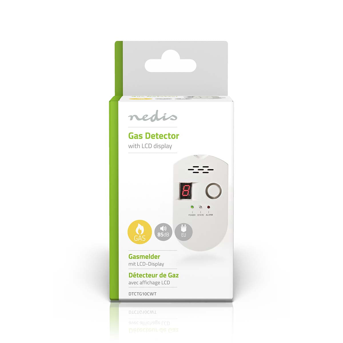 Gasalarm | Netzstromversorgung | Sensorlebensdauer: 10 Jahre | EN konform: EN 50194-1:2009 / EN 60950-1:2006+A11:2009+A1:2010+A12:2011+A2:2013 | 85 dB | Weiss