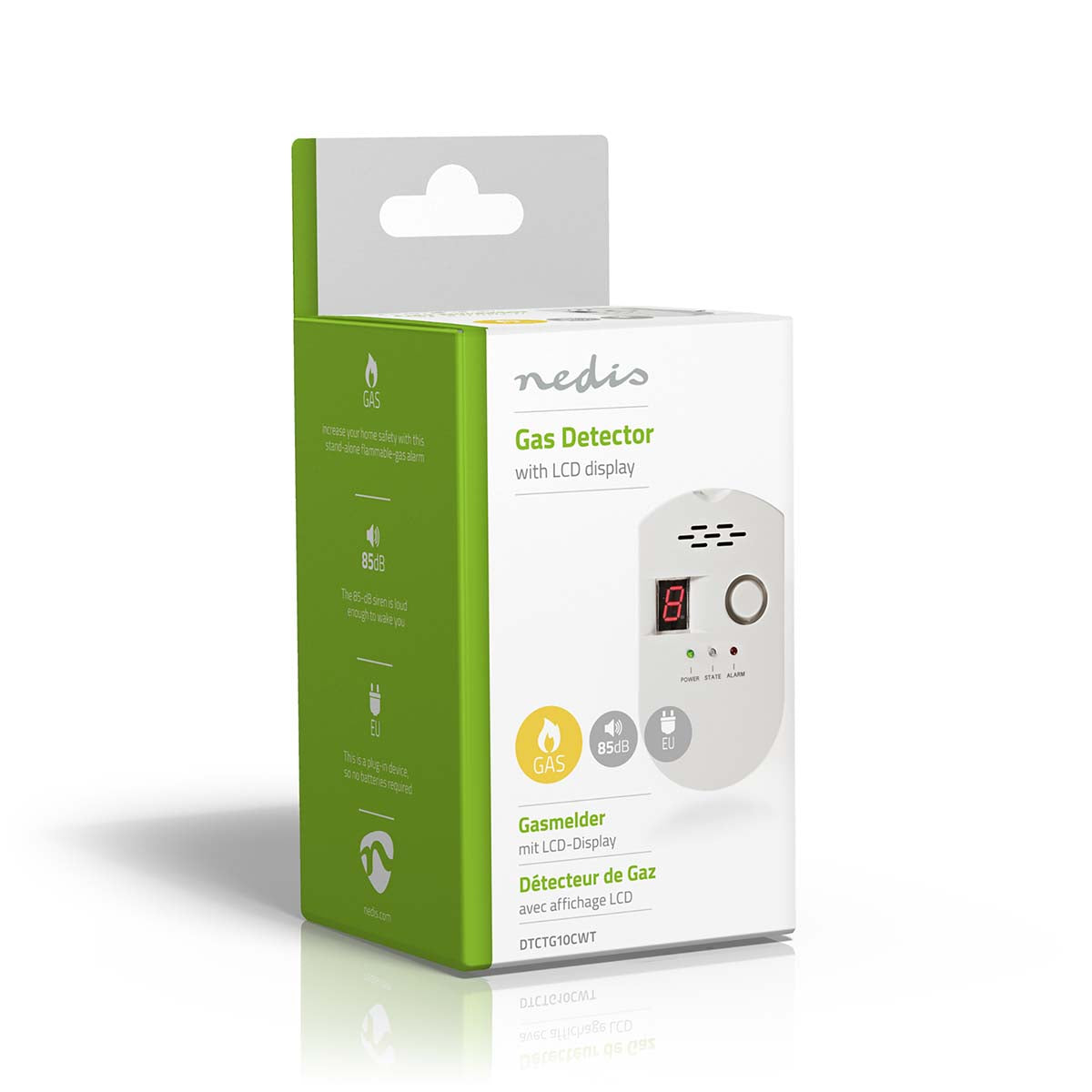 Gasalarm | Netzstromversorgung | Sensorlebensdauer: 10 Jahre | EN konform: EN 50194-1:2009 / EN 60950-1:2006+A11:2009+A1:2010+A12:2011+A2:2013 | 85 dB | Weiss