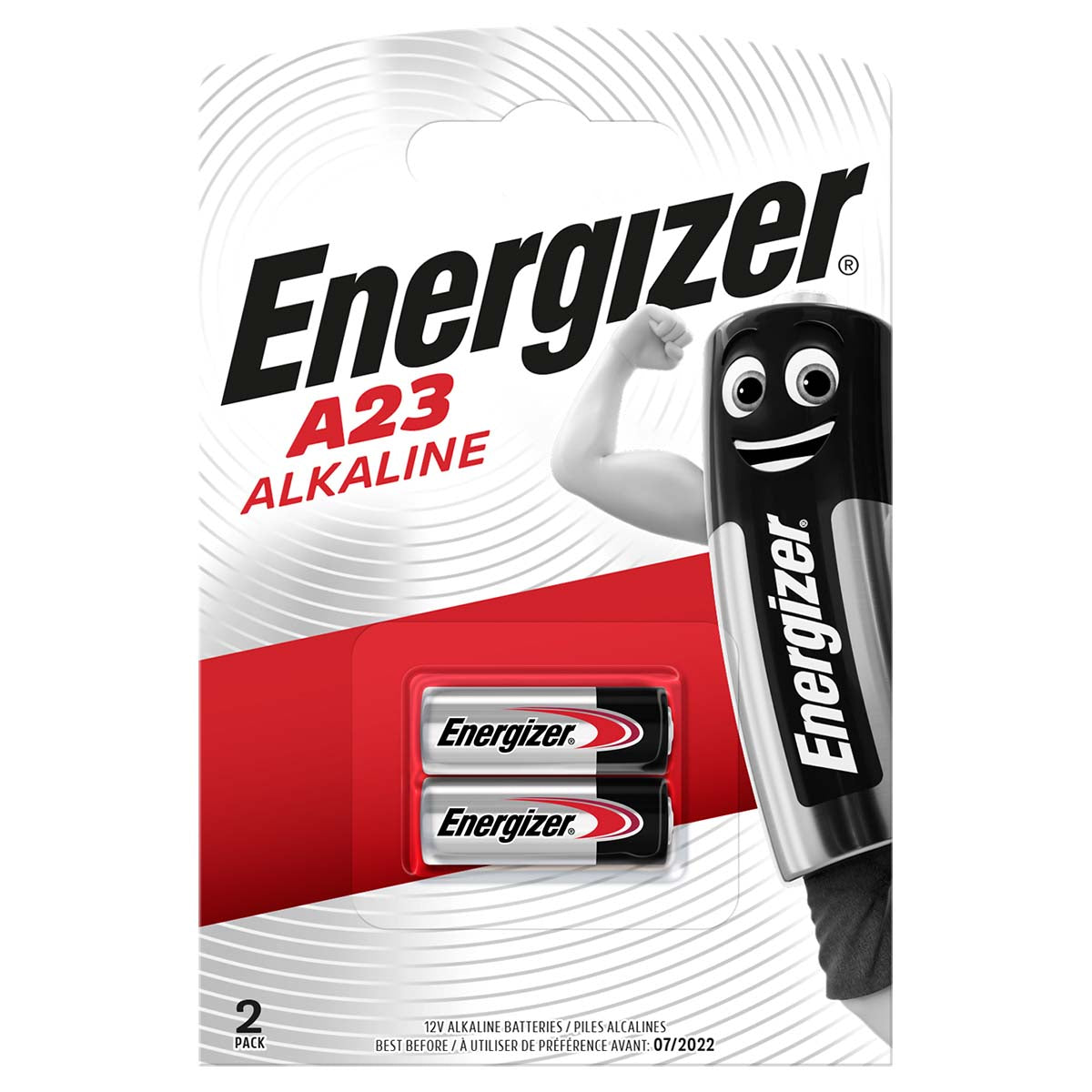 Alkaline Batterie 23A | 12 V DC | 50 mAh | 2-Blister | A23 | Schwarz / Silber