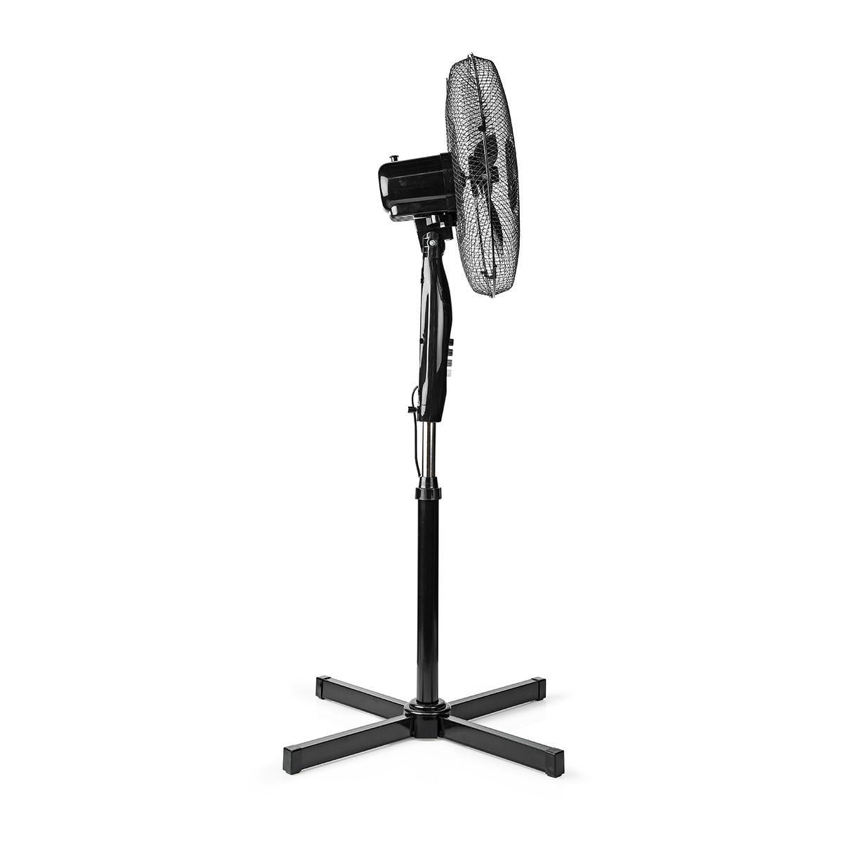 Standventilator | Durchmesser: 400 mm | 3-Geschwindigkeitsstufen | Oszillation | 45 W | Verstellbare Höhe | Schwarz