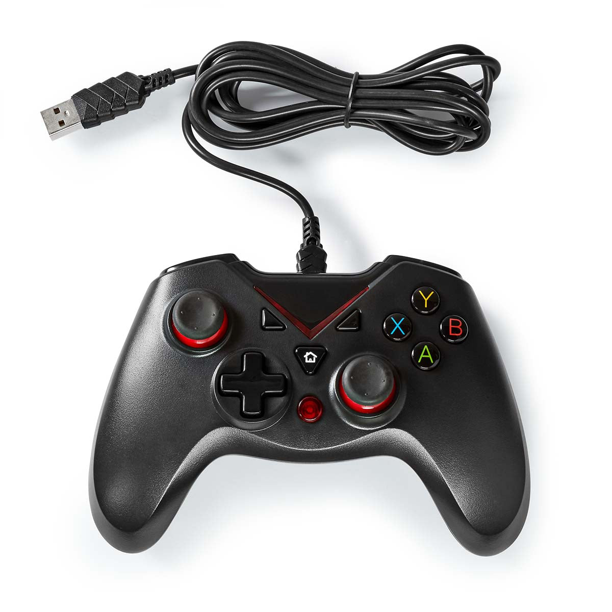 Gamepad | USB Type-A | Stromversorgung über USB | PC | Anzahl Knöpfe: 12 | Kabellänge: 1.60 m | Schwarz