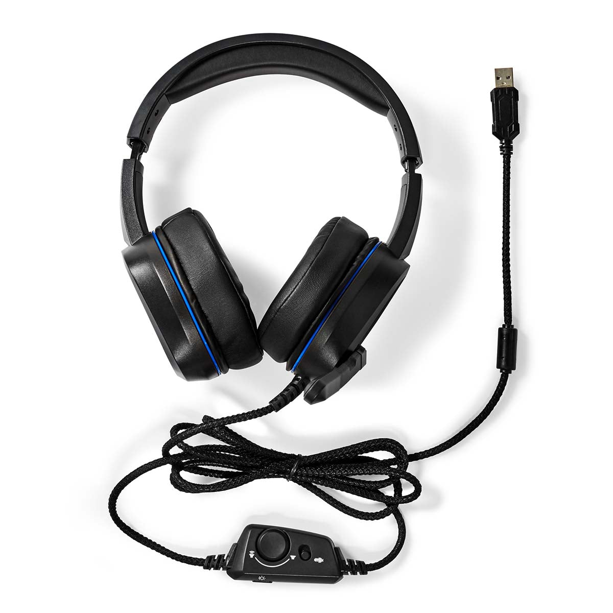 Gaming Headset | Über Ohr | Surround | USB Type-A | Klappbarer Mikrofon | 2.10 m | LED