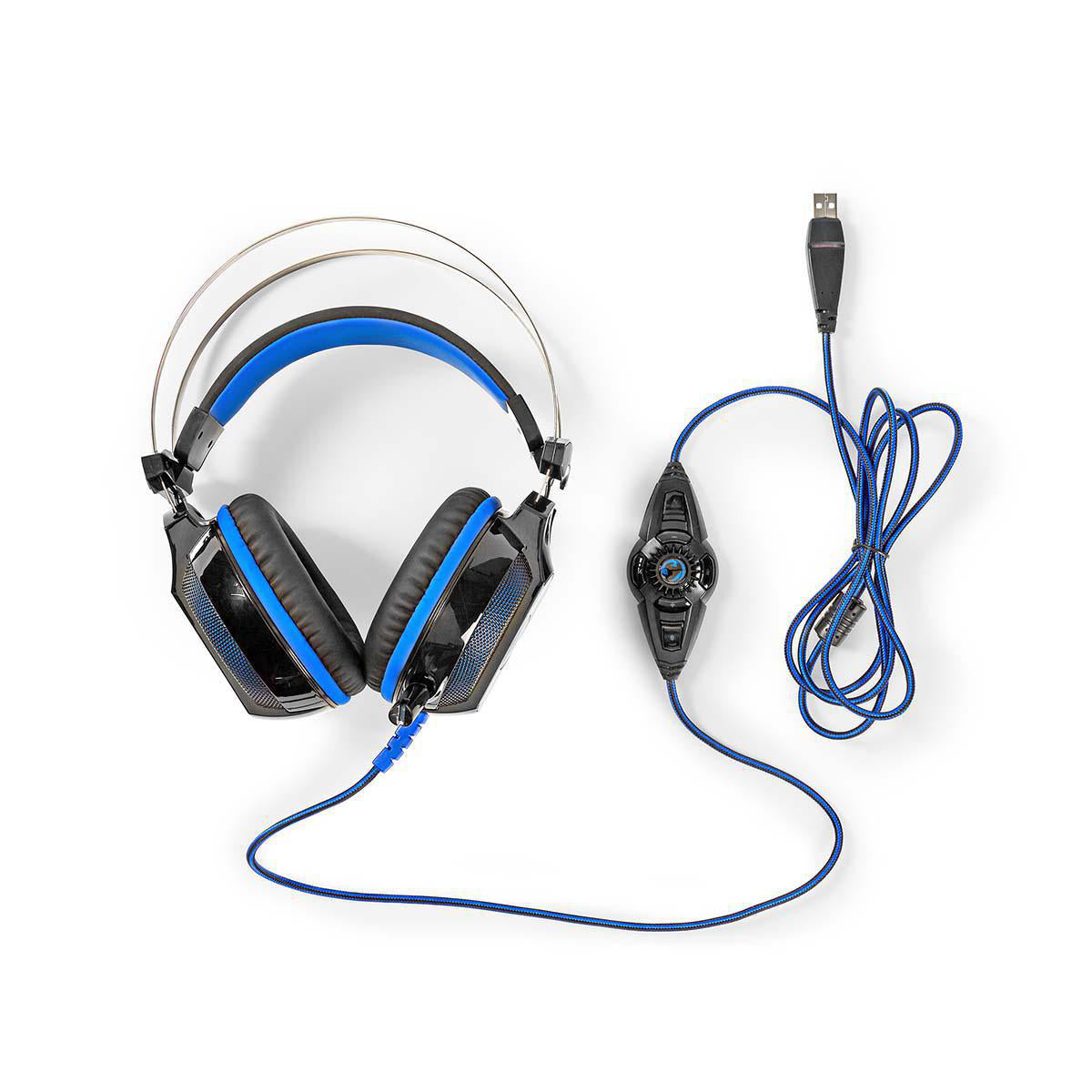 Gaming Headset | Über Ohr | Surround | USB Type-A | Biegbar & einziehbare Mikrofon | 2.10 m | Normale Beleuchtung