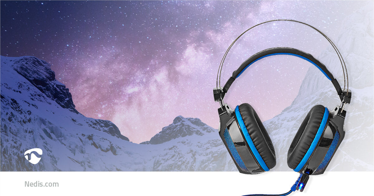 Gaming Headset | Über Ohr | Surround | USB Type-A | Biegbar & einziehbare Mikrofon | 2.10 m | Normale Beleuchtung