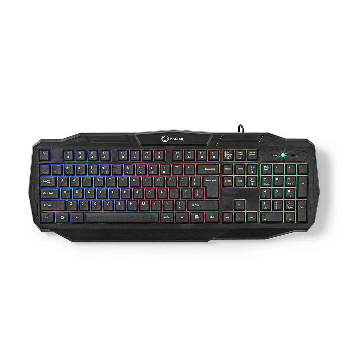 Wired Gaming Keyboard | USB 2.0 | Folientasten | LED | US international | US-Layout | Stromversorgung über USB | Netzkabellänge: 1.50 m | Gaming