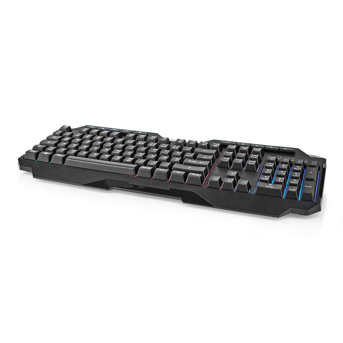 Wired Gaming Keyboard | USB Type-A | Folientasten | LED | QWERTZ | DE-Layout | Stromversorgung über USB | Netzkabellänge: 1.30 m | Multimedia