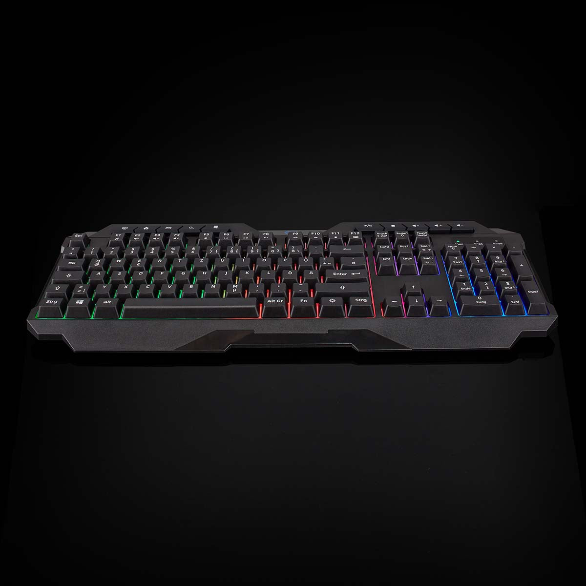 Wired Gaming Keyboard | USB Type-A | Folientasten | LED | QWERTZ | DE-Layout | Stromversorgung über USB | Netzkabellänge: 1.30 m | Multimedia