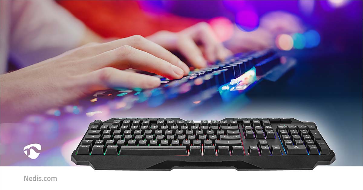 Wired Gaming Keyboard | USB Type-A | Folientasten | LED | QWERTZ | DE-Layout | Stromversorgung über USB | Netzkabellänge: 1.30 m | Multimedia