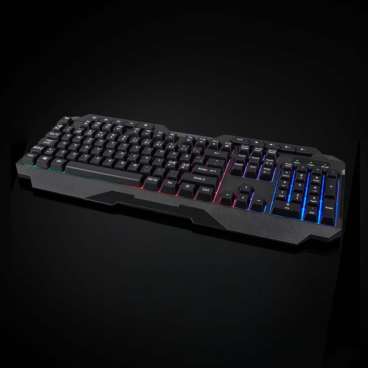 Wired Gaming Keyboard | USB Type-A | Folientasten | LED | QWERTY | ND-Layout | Stromversorgung über USB | Netzkabellänge: 1.30 m | Multimedia