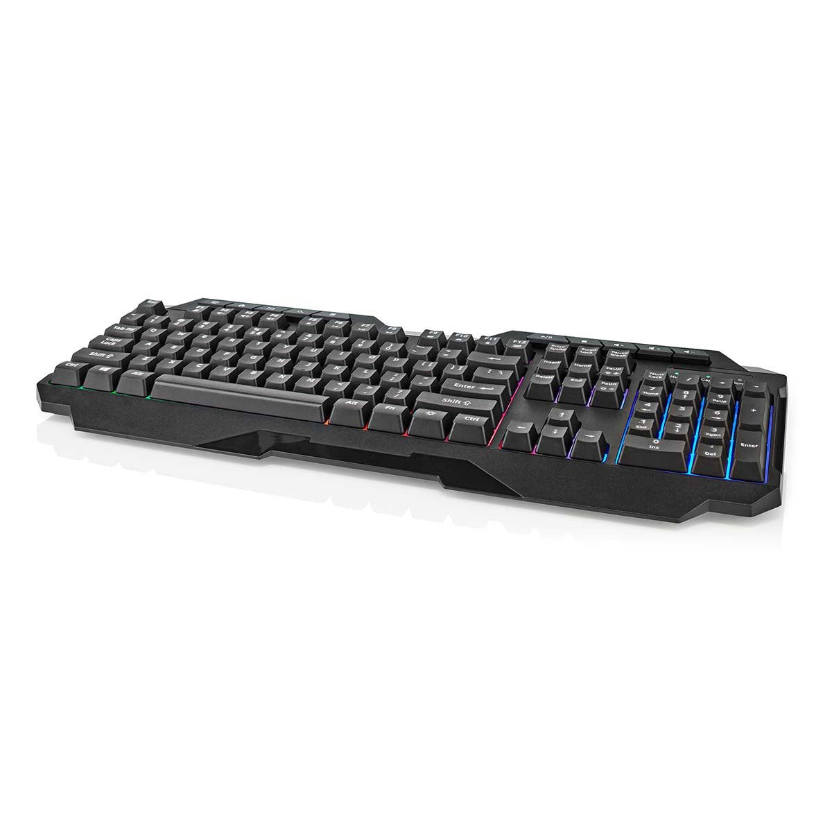 Wired Gaming Keyboard | USB Type-A | Folientasten | LED | QWERTY | US-Layout | Stromversorgung über USB | Netzkabellänge: 1.30 m | Multimedia