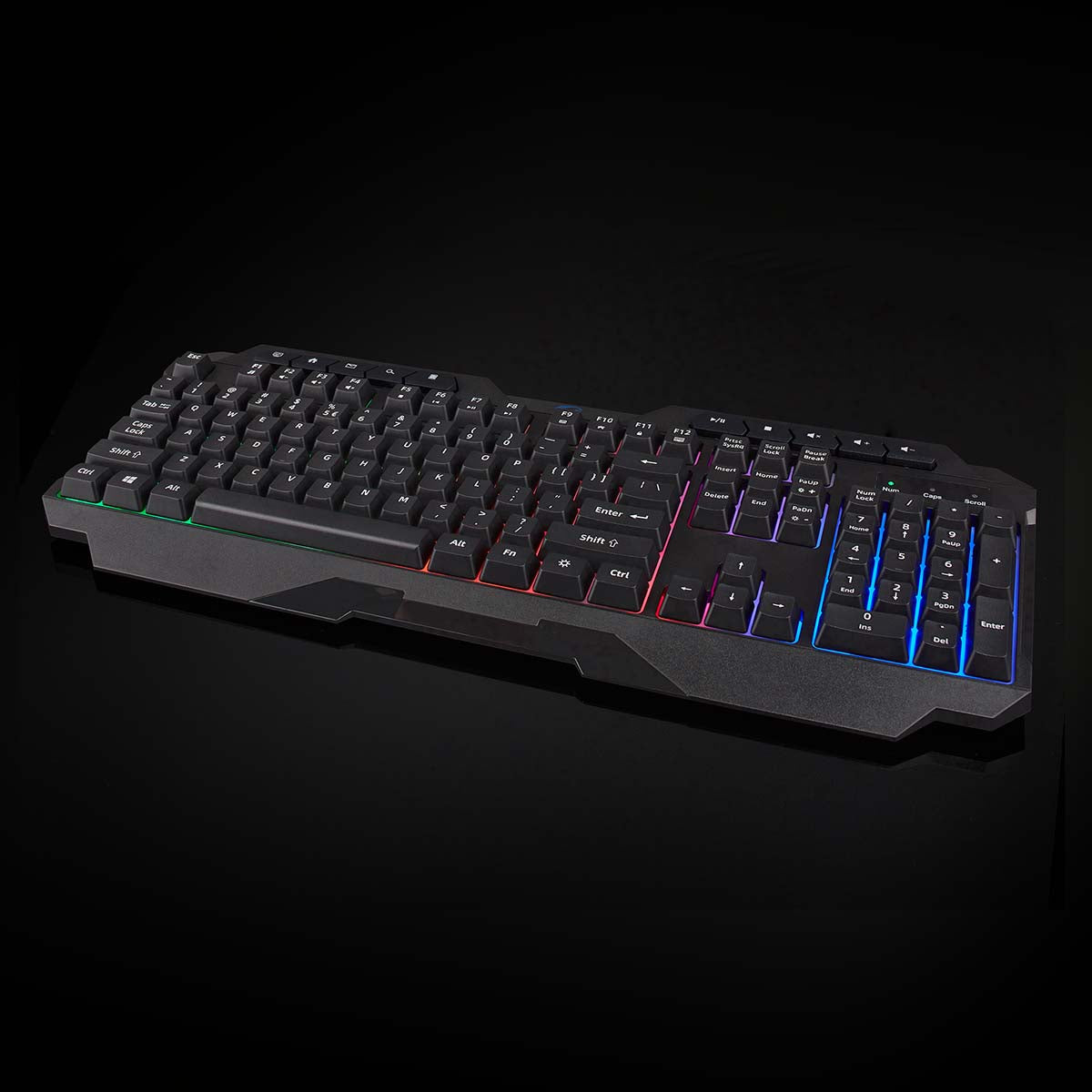 Wired Gaming Keyboard | USB Type-A | Folientasten | LED | QWERTY | US-Layout | Stromversorgung über USB | Netzkabellänge: 1.30 m | Multimedia