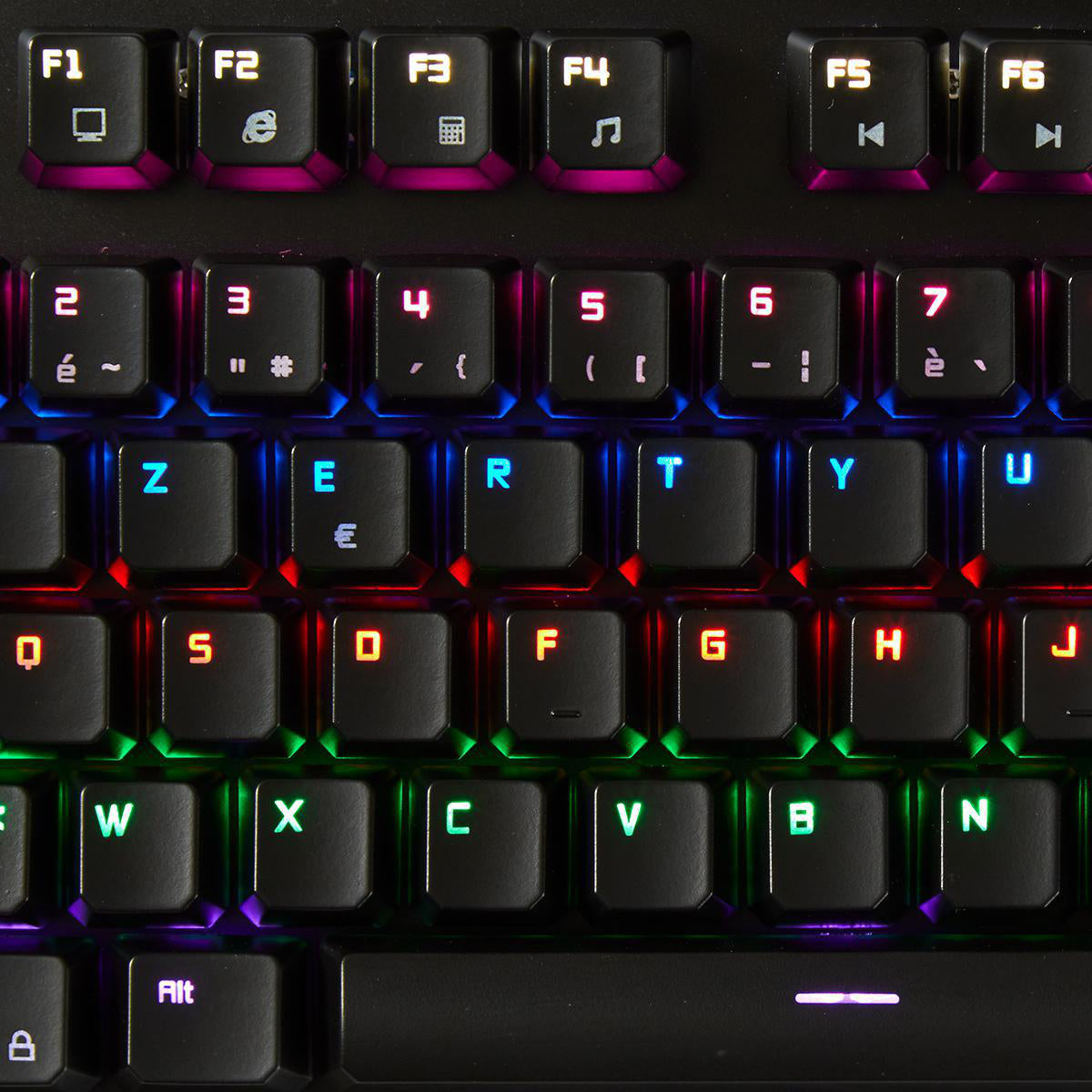 Wired Gaming Keyboard | USB | Mechanische Tasten | RGB | Französisch | FR-Layout | Stromversorgung über USB | Netzkabellänge: 1.70 m | Gaming