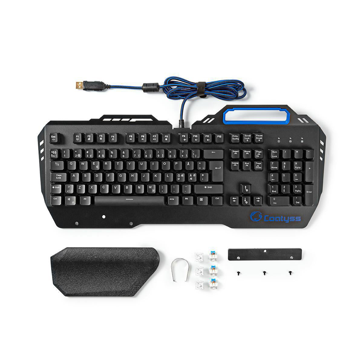 Wired Gaming Keyboard | USB | Mechanische Tasten | RGB | Nordisch | ND-Layout | Stromversorgung über USB | Netzkabellänge: 1.70 m | Gaming