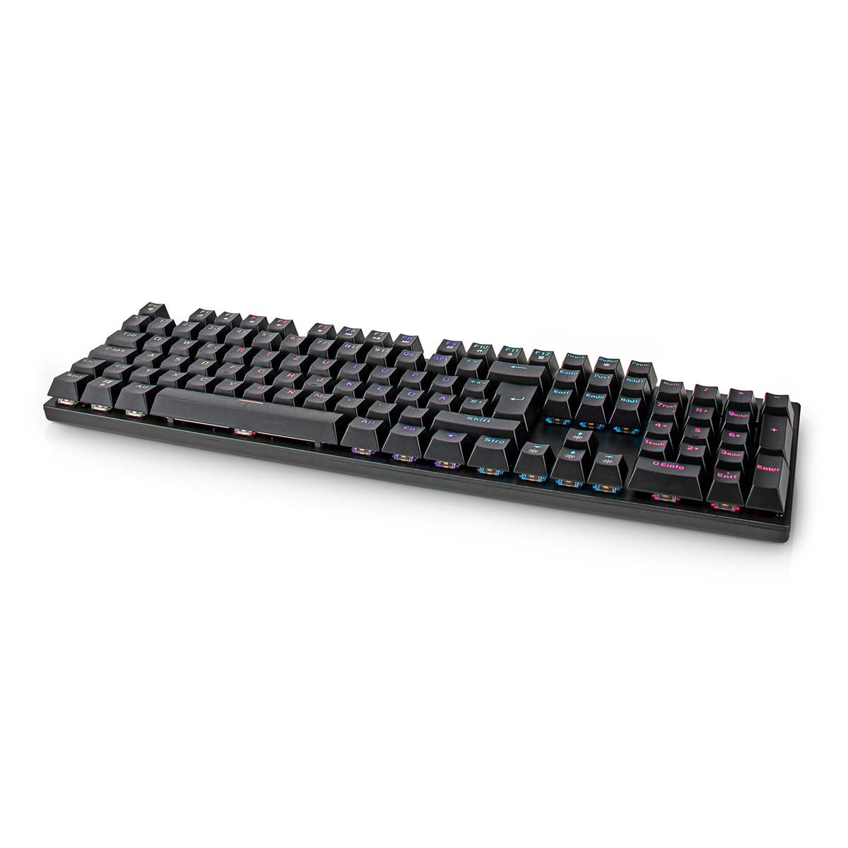 Wired Gaming Keyboard | USB Type-A | Mechanische Tasten | LED | Deutsch | DE-Layout | Stromversorgung über USB | Netzkabellänge: 1.50 m | Gaming