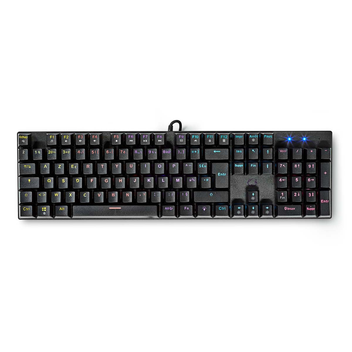 Wired Gaming Keyboard | USB Type-A | Mechanische Tasten | LED | AZERTY | FR-Layout | Stromversorgung über USB | Netzkabellänge: 1.50 m | Gaming