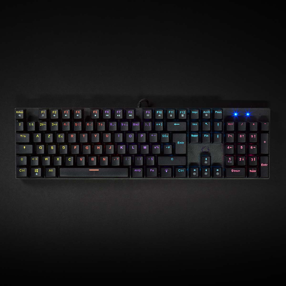 Wired Gaming Keyboard | USB Type-A | Mechanische Tasten | LED | AZERTY | FR-Layout | Stromversorgung über USB | Netzkabellänge: 1.50 m | Gaming