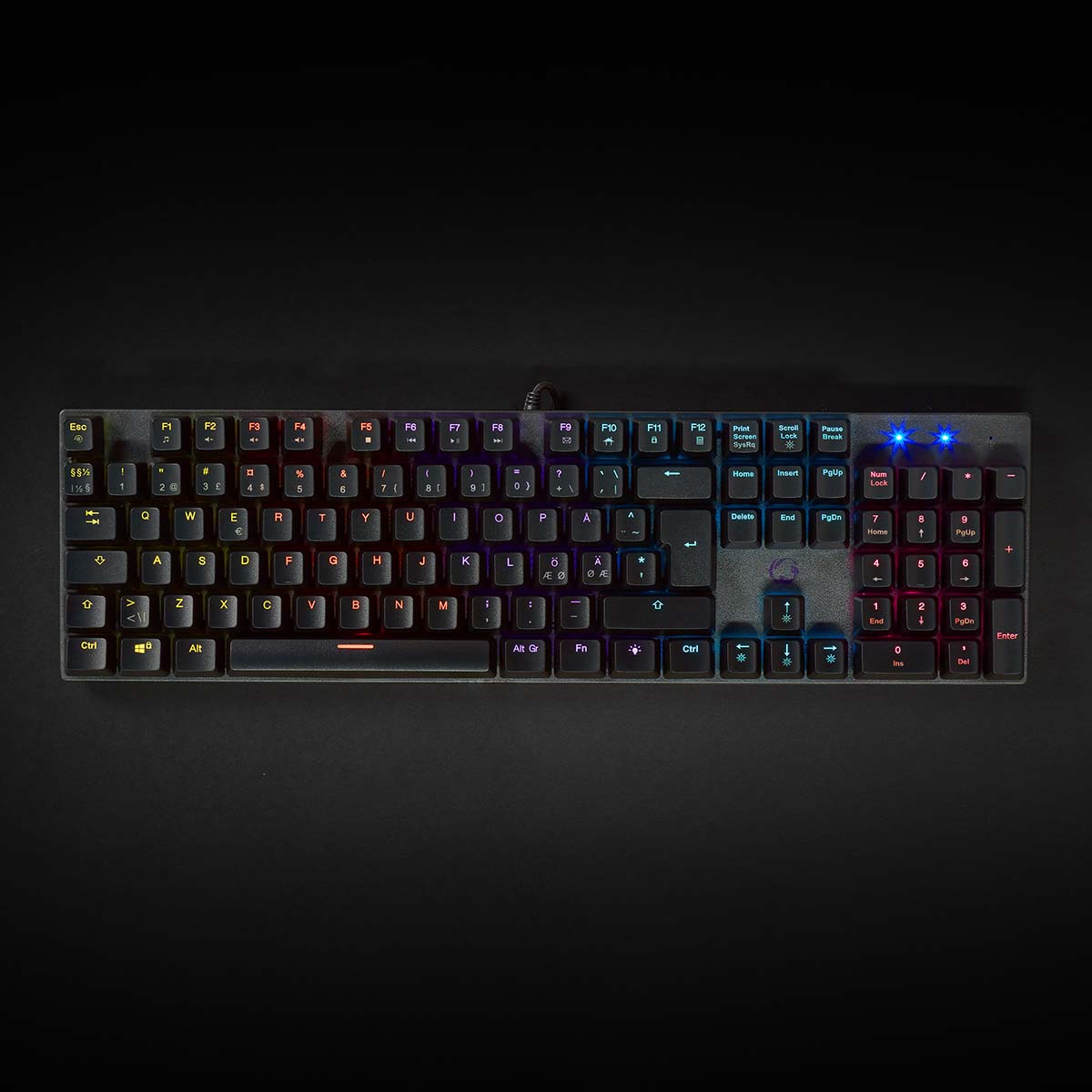 Wired Gaming Keyboard | USB Type-A | Mechanische Tasten | LED | QWERTY | ND-Layout | Stromversorgung über USB | Netzkabellänge: 1.50 m | Gaming