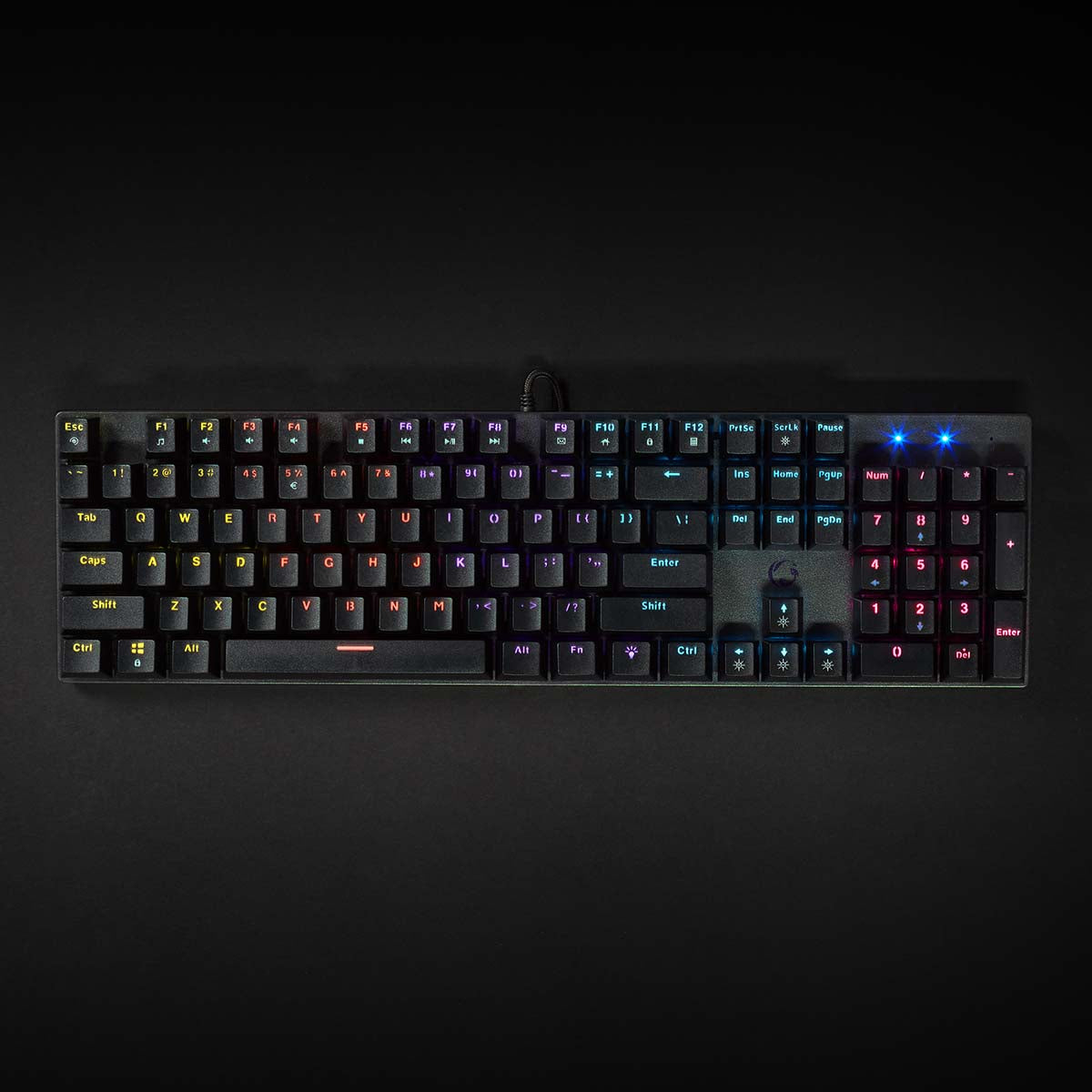 Wired Gaming Keyboard | USB Type-A | Mechanische Tasten | LED | QWERTY | US-Layout | Stromversorgung über USB | Netzkabellänge: 1.50 m | Gaming