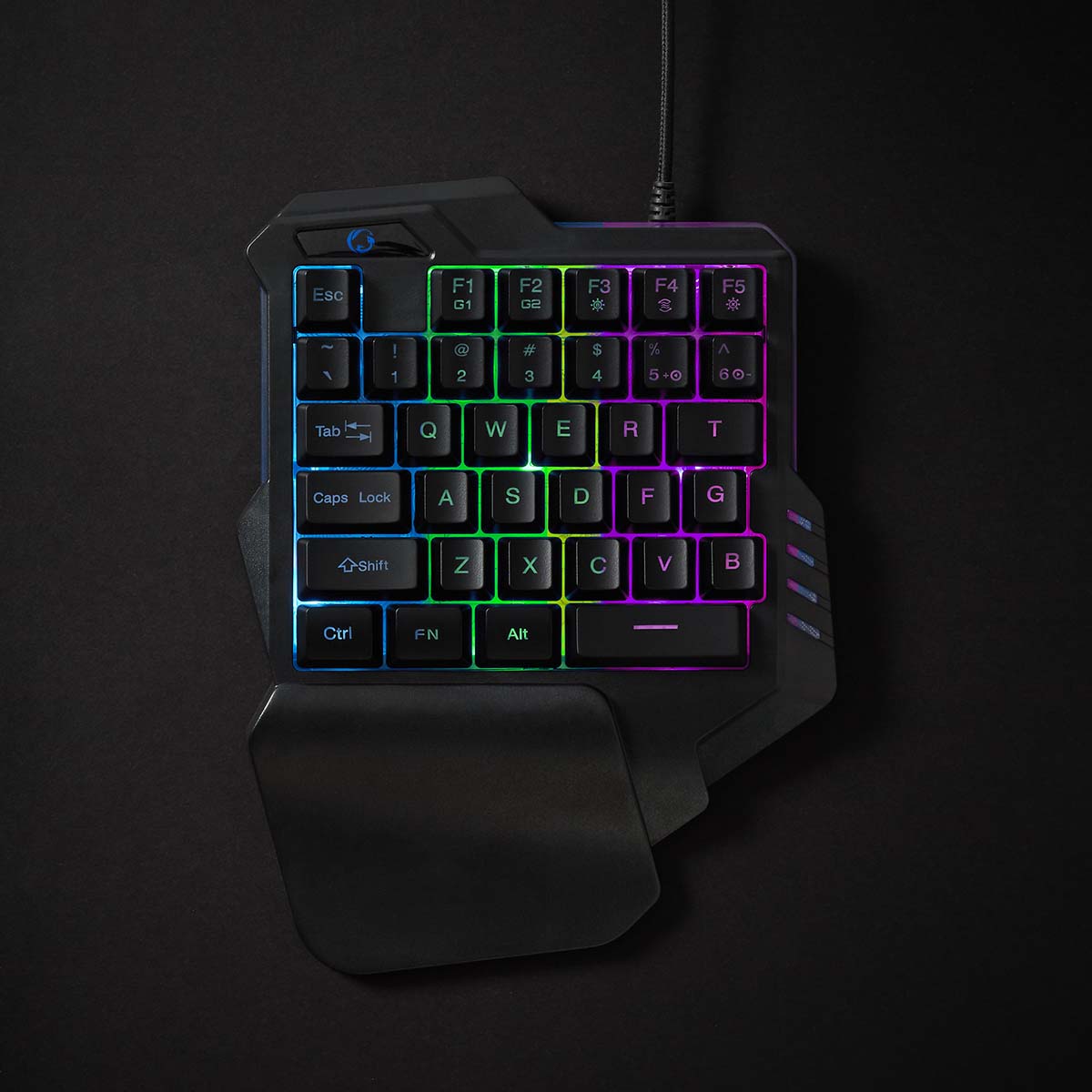 Wired Gaming Keyboard | USB Type-A | Folientasten | RGB | Einhändig | Universal | Stromversorgung über USB | Netzkabellänge: 1.60 m | Gaming